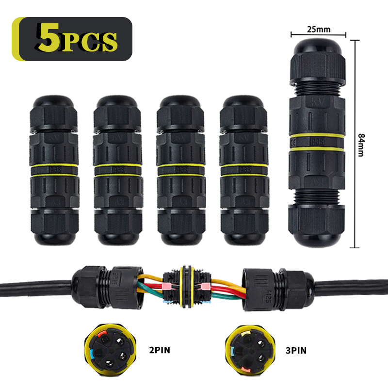 Push Fit Connector - 5PCS IP68 방수 퀵 와이어 커넥터