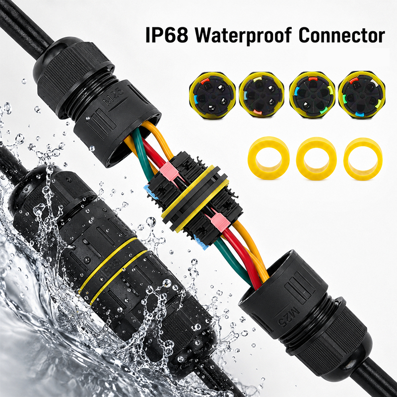 Push Fit Connector - IP68 M25 방수 퀵 와이어 커넥터