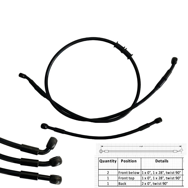 Ptfe Tape Thread - AN3 모토 유압 스테인리스 스틸 브레이드
