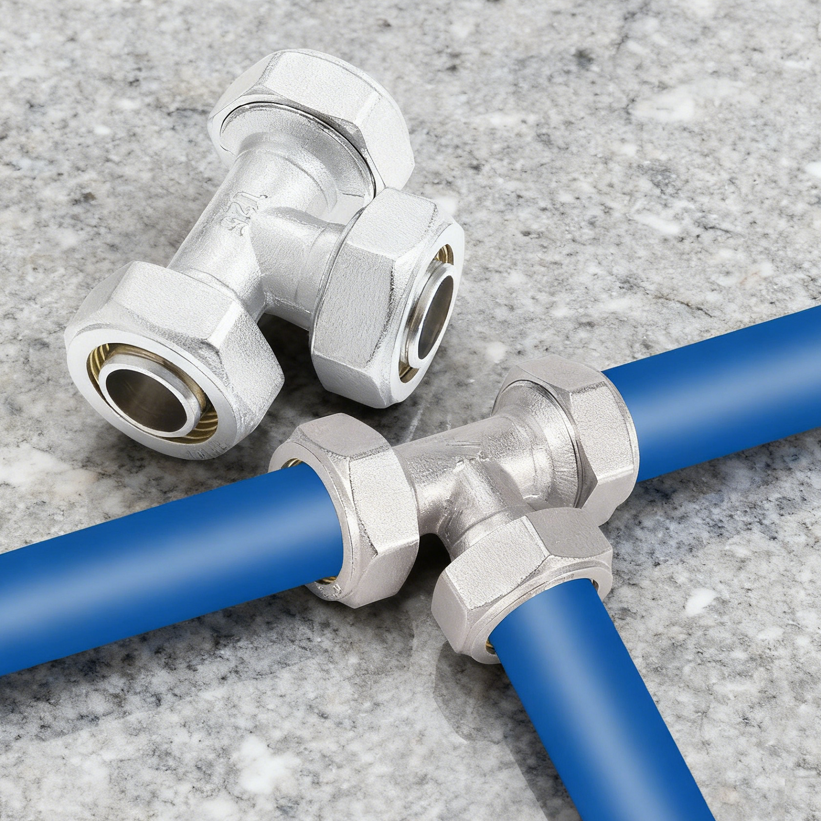 Compression Fitting Brass - 2개 3/4'' 티 에어 라인 피팅