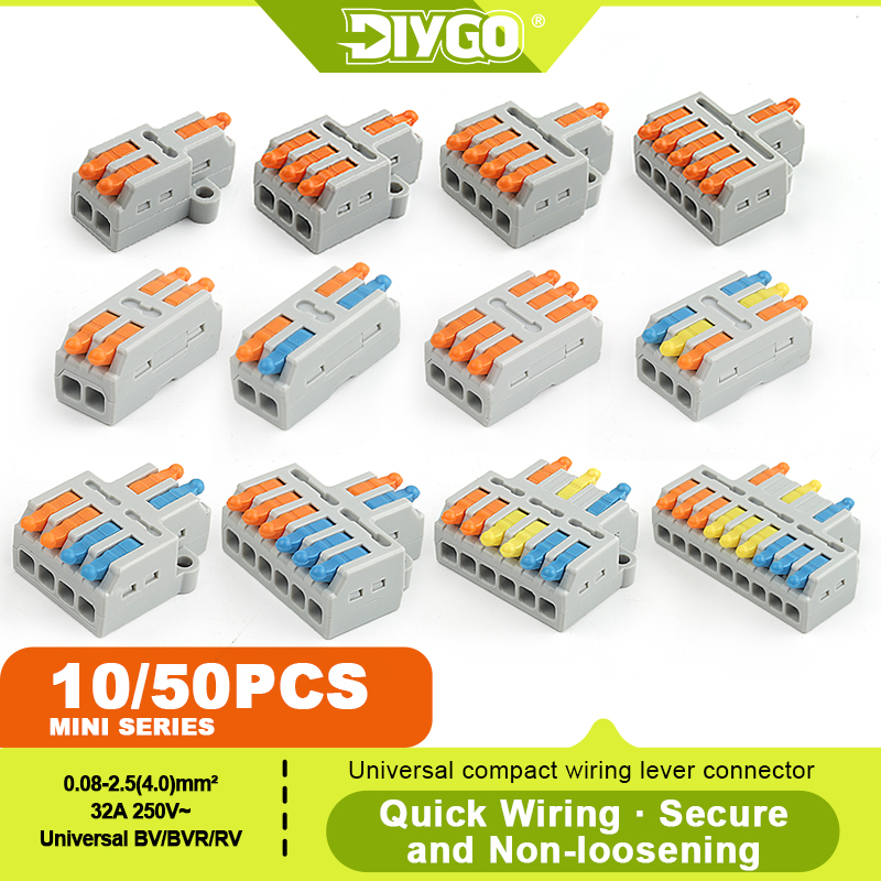 Push Fit Connector - DIY GO 10/50PCS 전기 케이블 접합을