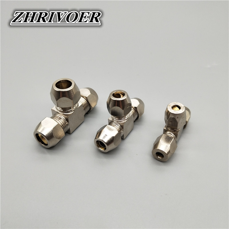 Compression Fitting Brass - 공압 피팅 황동 T 타입 4