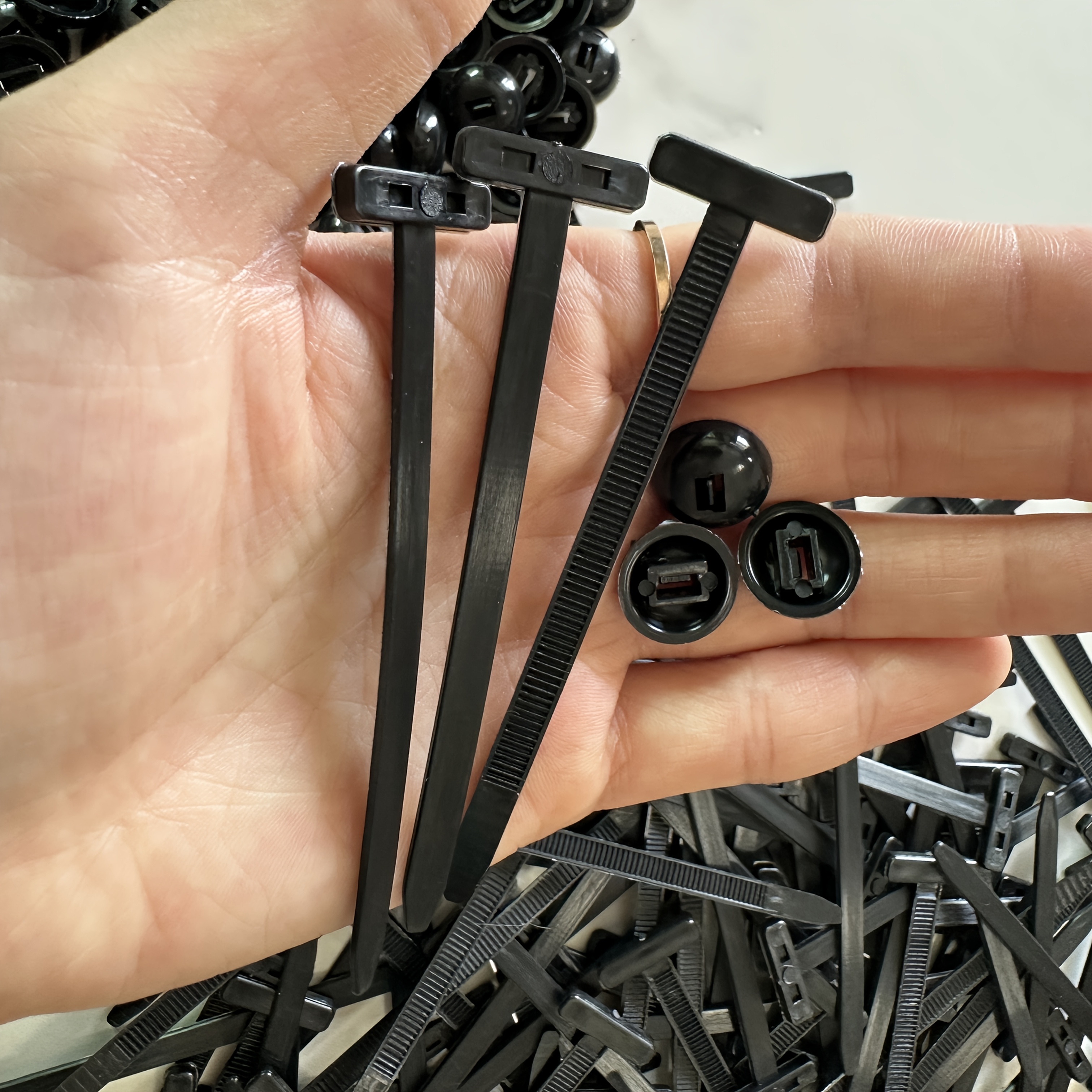 Plastic Pipe Clip - 200/100/50개 셀프 잠금식 나일론 케이블 타이