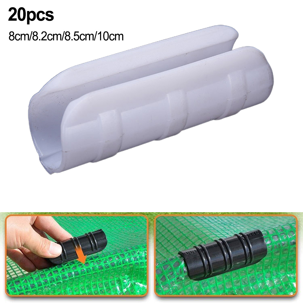 Plastic Pipe Clip - 20Pc 온실 프레임 필름 버클 클립