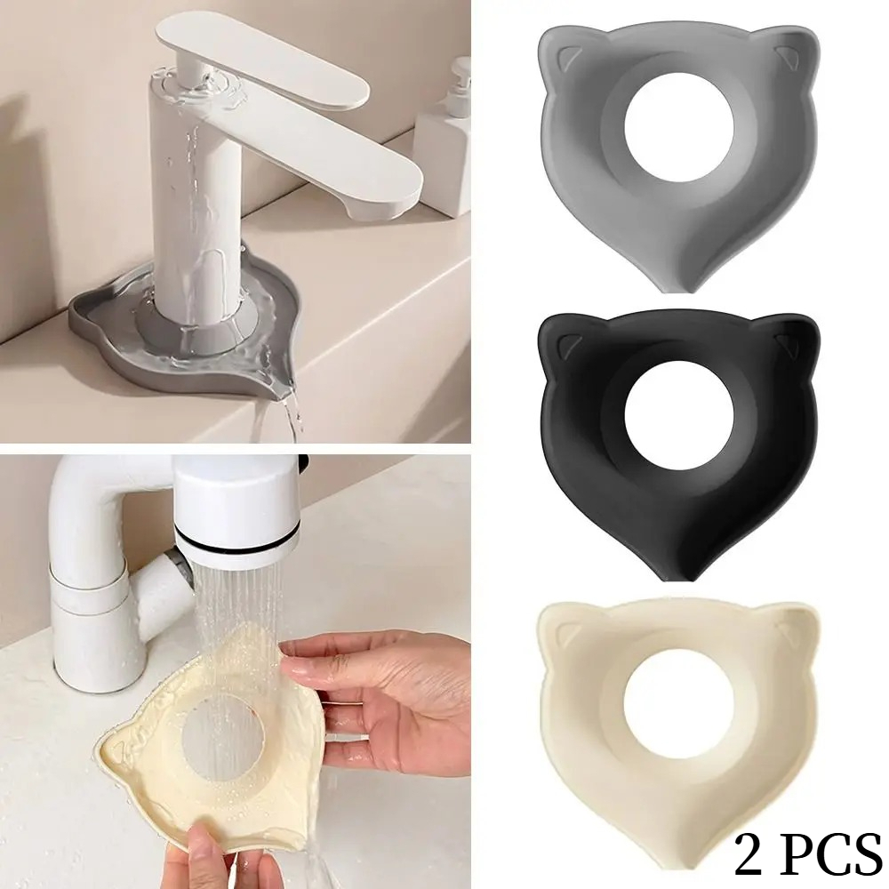 2pcs 크리 에이 티브 고양이 모양의 배수 매트 실리 - Silicone Tap Washer 리뷰 및 가격