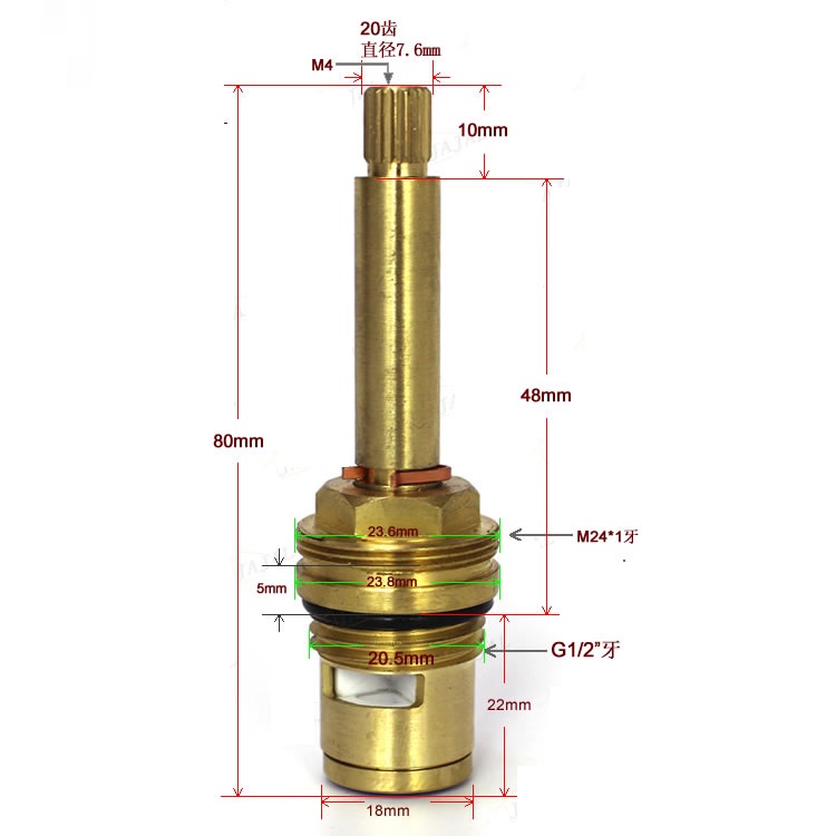 MTTUZK 올 구리 톱니 수도꼭지 밸브 코어, 핫 콜 - Shower Valve Cartridge 리뷰 및 가격