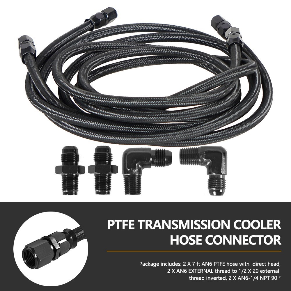 2 X 7Ft AN6 유연한 PTFE 전송 쿨러 호스  - Flexible Hose Braided 리뷰 및 가격