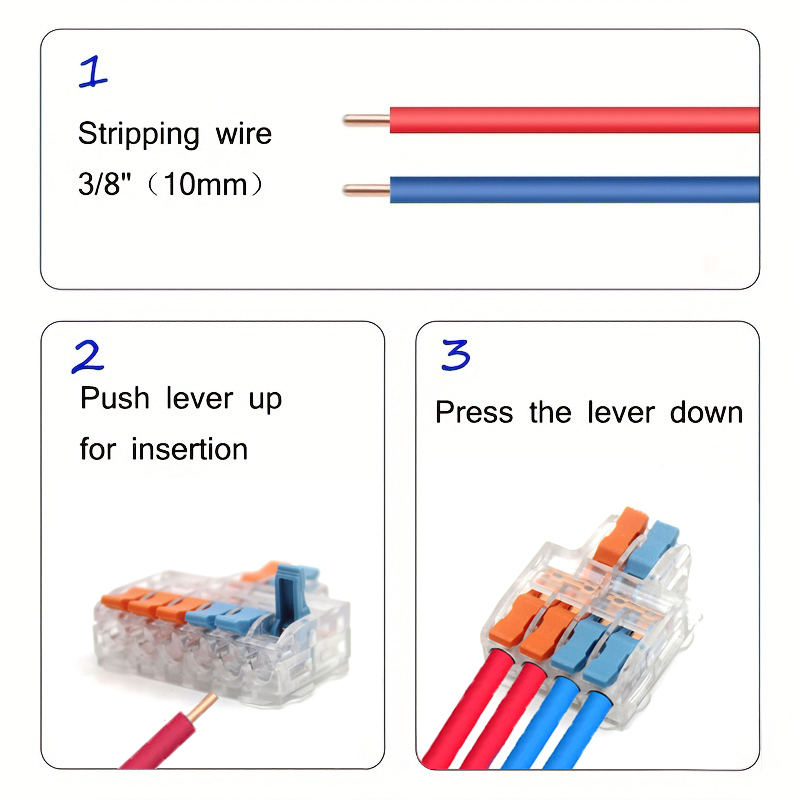 10/50pcs 빠른 와이어 커넥터 범용 컴팩트 배선  - Push Fit Connector 리뷰 및 가격