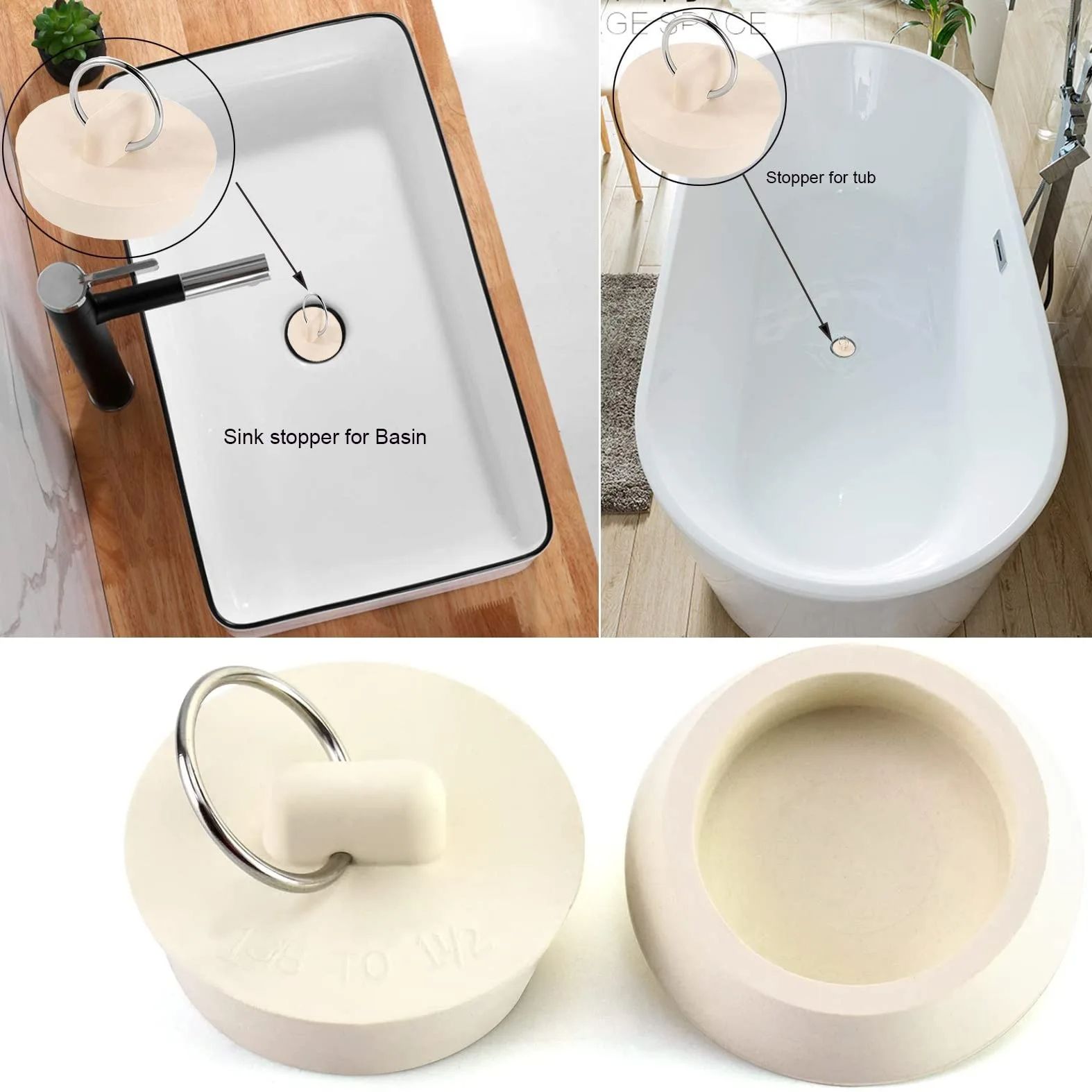1개 고무 원형 욕조 마개 25-42mm 배수구 마개  - Drain Pipe Clip 리뷰 및 가격