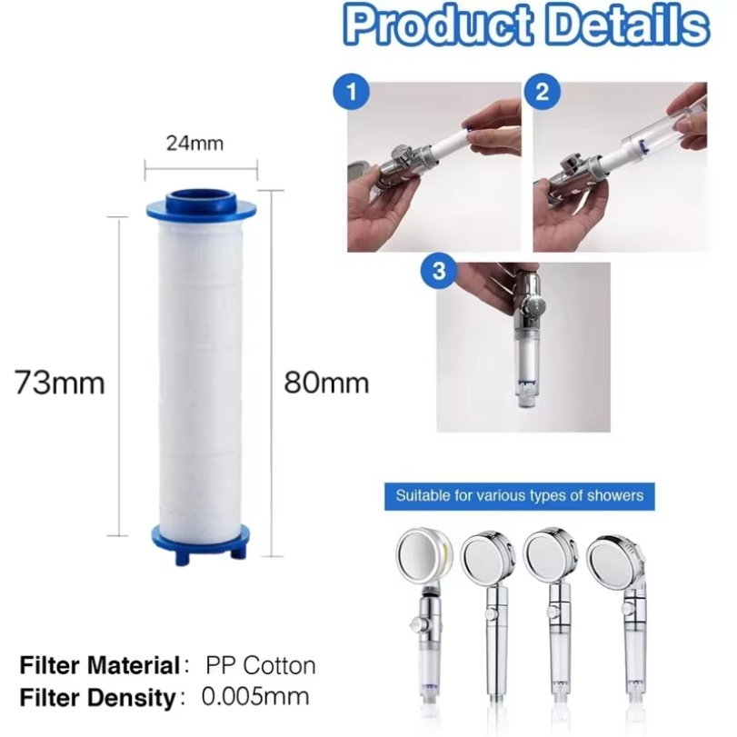 10Pcs 샤워 헤드 교체 PP 면 필터 카트리지 경수 - Shower Valve Cartridge 리뷰 및 가격