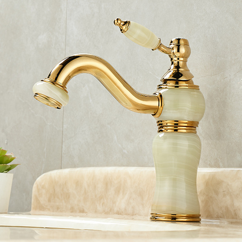 고급 황동 및 옥 욕실 수전 - 세면대용 골드 믹서 탭 - Basin Mixer Cartridge 리뷰 및 가격