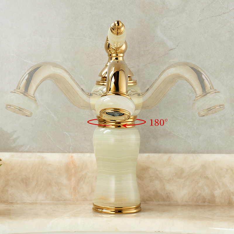 고급 황동 및 옥 욕실 수전 - 세면대용 골드 믹서 탭 - Basin Mixer Cartridge 리뷰 및 가격