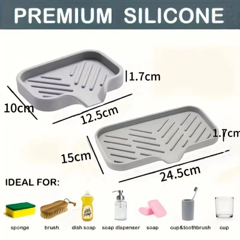 셀프 배수 비누 홀더 실리콘 주방 싱크대 비누 접시 스 - Silicone Tap Washer 리뷰 및 가격